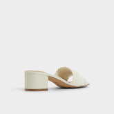 Aldo Claudina White/Bone Women's Block heels - Heeled mule, Block heel Women