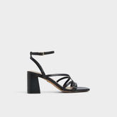 Aldo Esther Black Women's Block heels - Strappy heeled sandal, Block heel Women