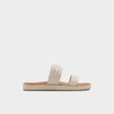 Aldo Lagoon Other Beige Synthetic Print Women's Footbed sandals - Slide sandal, Footbed sandal Women