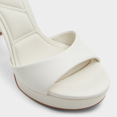 Aldo Enaegyn2.0 White/Bone Women's Platform Shoes - Strappy heeled sandal, Block heel Women