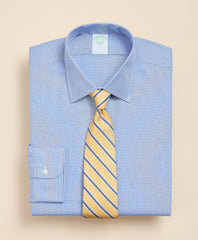 Brooks Brothers Explorer Collection Non-Iron Twill Ainsley Collar, Mini Check Dress Shirt