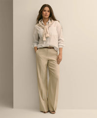 Linen-Blend Wide-Leg Pants