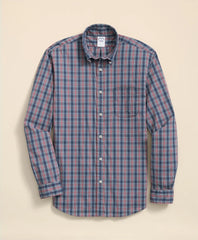 Performance Series Stretch Polo Button-Down Collar, Tartan Sport Shirt