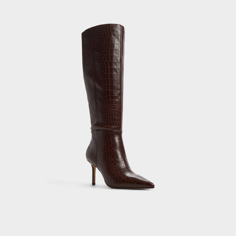 Aldo Saphiria Dark Brown Women's Tall Boots - Knee-high boot, Stiletto heel Women|Bags