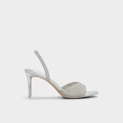 Aldo Aitana Silver Women's Heeled sandals - Slingback heeled sandal, Stiletto heel Women