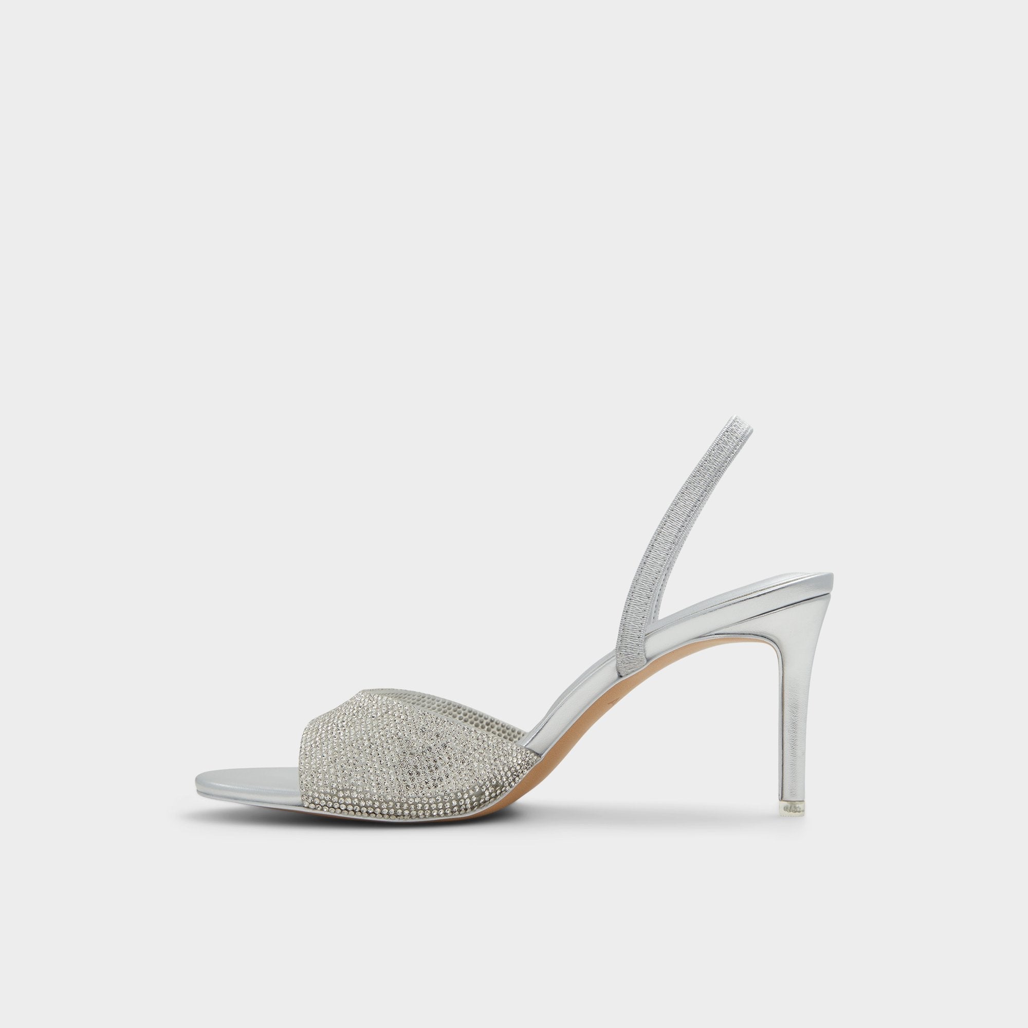 Aldo Aitana Silver Women's Heeled sandals - Slingback heeled sandal, Stiletto heel Women