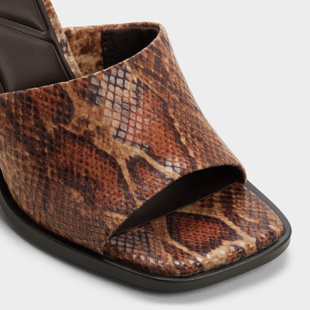 Aldo Re in Sophia Brown Multi14190695 - Heeled mule, Block heel Women|New