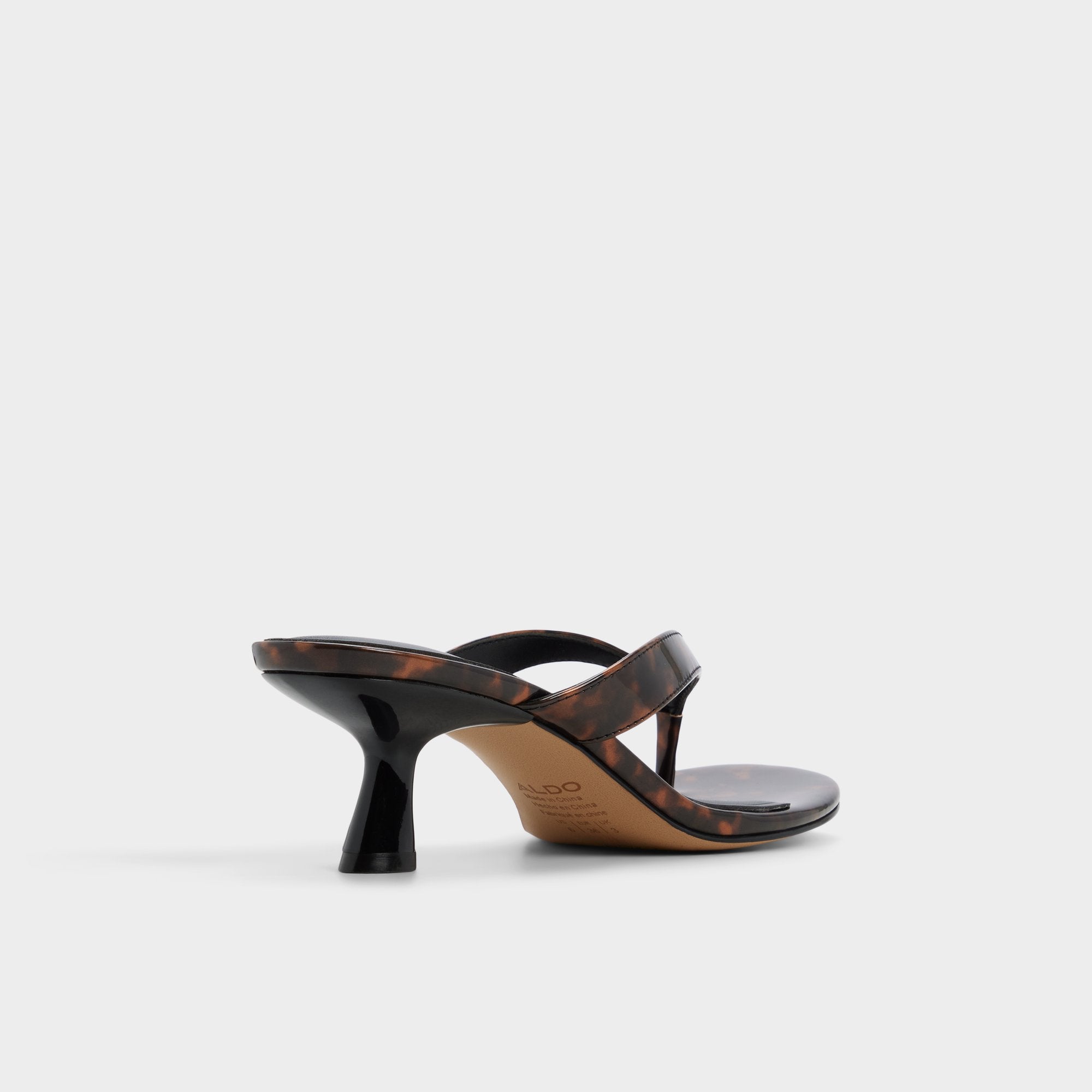 Aldo Jump in Open Brown - Heeled flip flop, Kitten heel Women