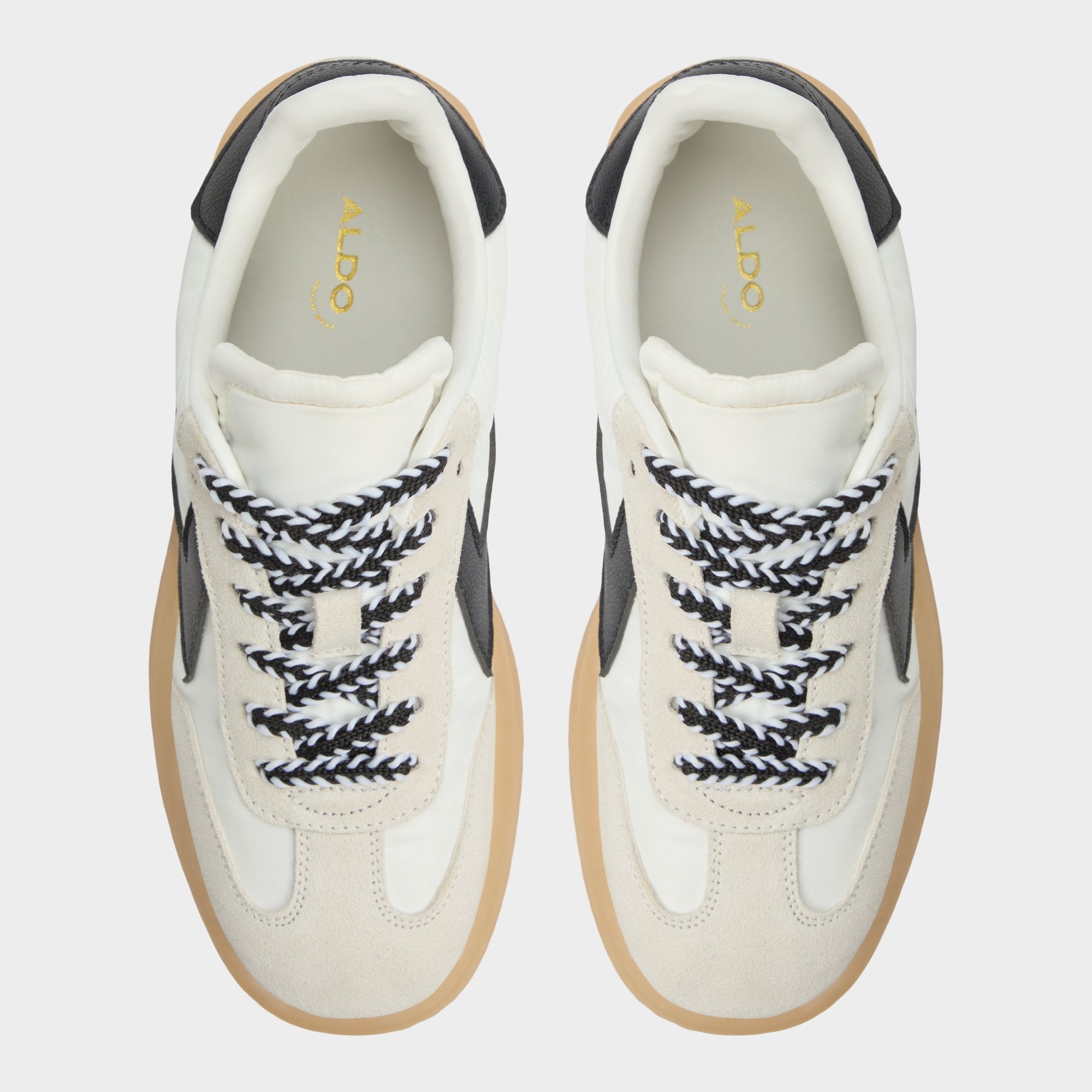 Aldo Retrostep White/Black Women's Low top sneakers - Low top sneaker, Jogger sole Women