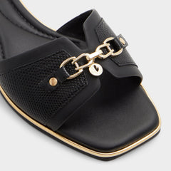 Aldo Alamassi Black Women's Flats - Slide sandal Women