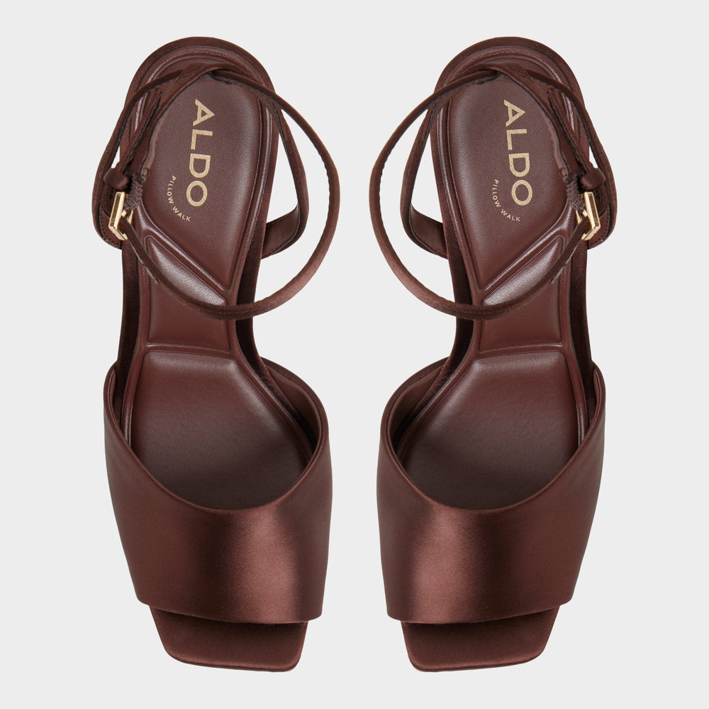 Aldo Kaiasien in Dark Brown 14151897 - Strappy heeled sandal, Stiletto heel Women