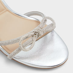 Aldo Bouclette Silver Women's Block heels - Strappy heeled sandal, Block heel Women