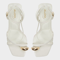 Aldo Elodiah White/Bone Women's Travel essentials - Strappy heeled sandal, Stiletto heel Women