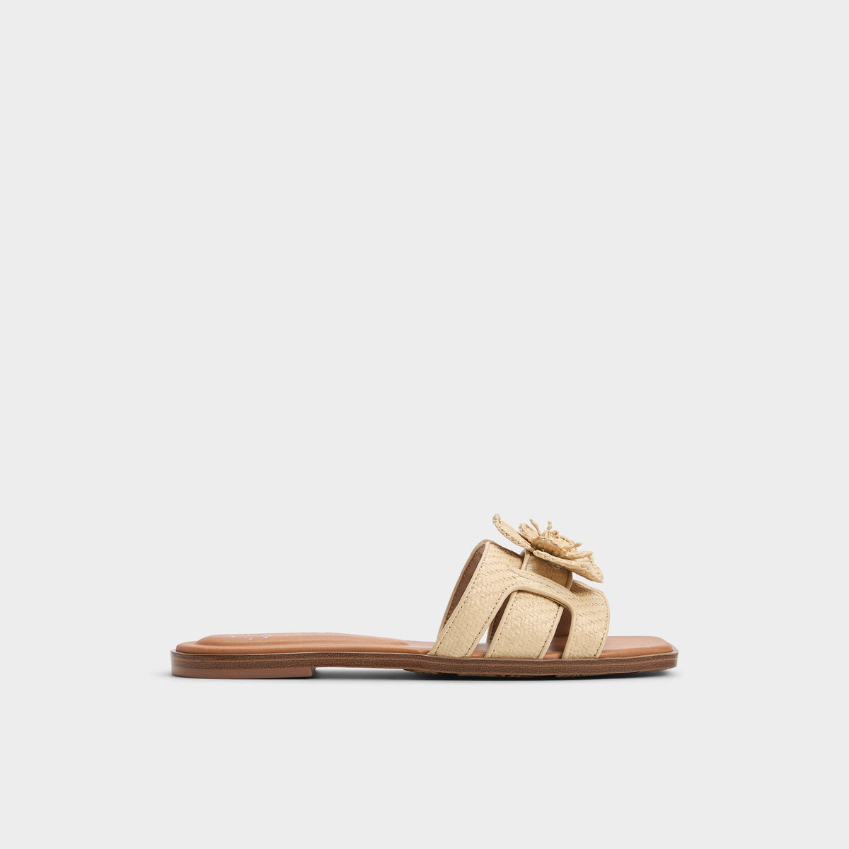 Aldo Seaflower Light Beige Women's Flats - Slide sandal Women