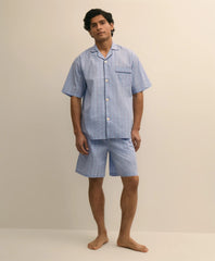 Cotton Broadcloth Glen Plaid Short Pajamas