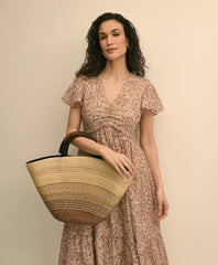 Eugenia Kim Wood-Straw Ombre Beach Bag