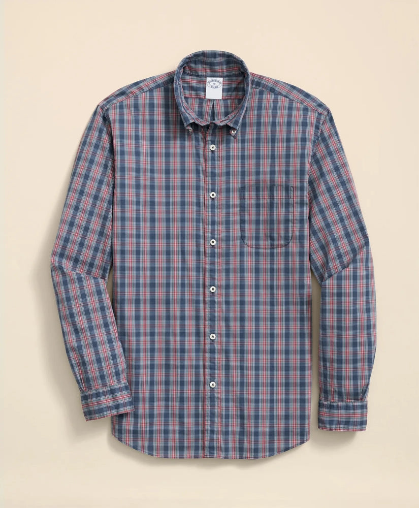 Performance Series Stretch Polo Button-Down Collar, Tartan Sport Shirt