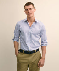 Performance Series Stretch Spread Collar, Check Sport Shirt