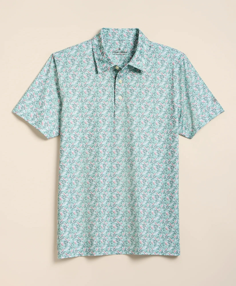 Performance Series Vintage Tropical Motif Polo Shirt