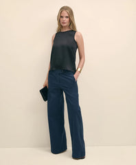 Sleeveless Shell in Washable Silk