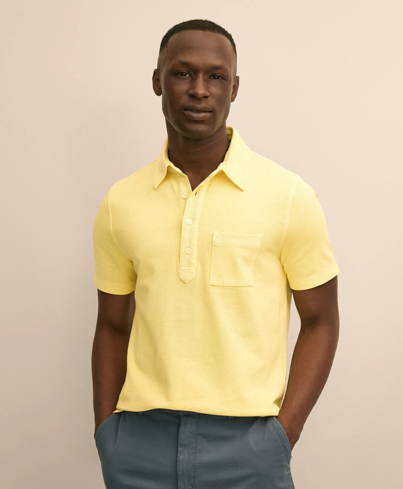 The Vintage Short-Sleeve Garment Dyed Polo Shirt